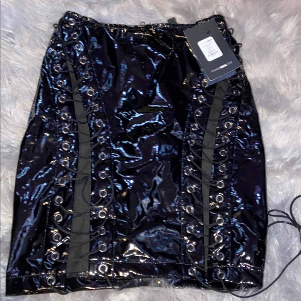 Fashion nova latex dreams skirt